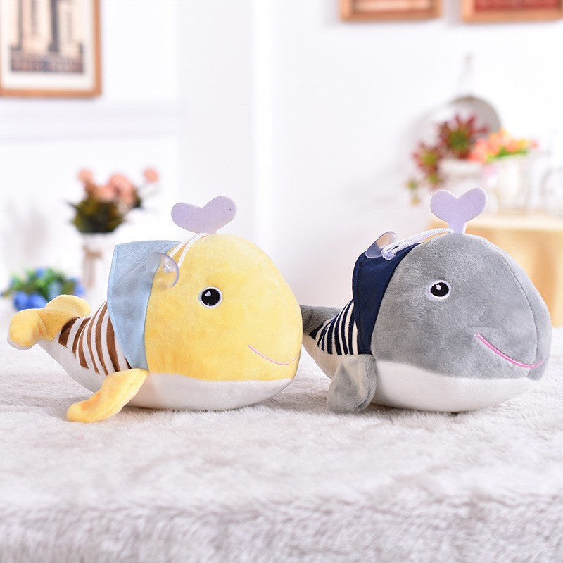 Plush toy processing development doll enterprise mascot cute little crucian carp birthday gift can be printed LOGO gift